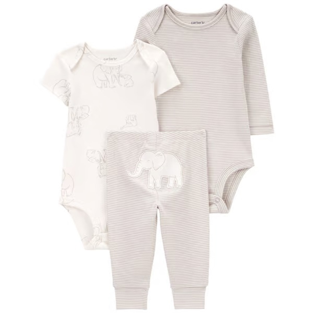 Carter's Baby Little Character Set® Elephant 3-Piece - grey/ivory